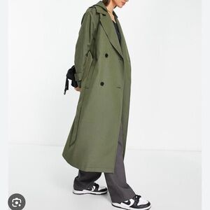 Classic Gray Trench Coat Burberry extremely long USA 6